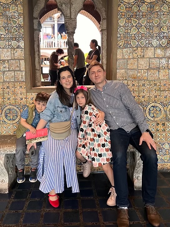The Milenkov family at the Isabella Stewart Gardner Museum, Boston